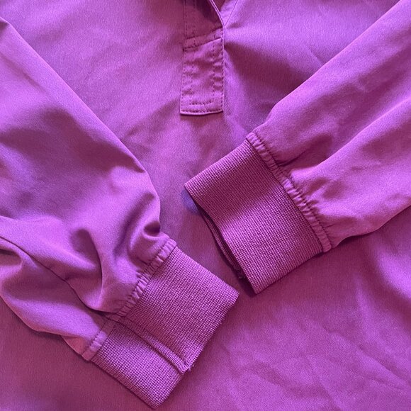 Lightweight Long Tunic Blouse V-Neck Long Sleeve Purple Joe Fresh Medium - Picture 4 of 6